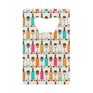 Abrebotellas De Tarjeta De Crédito Botellas y vidrios retros de vino