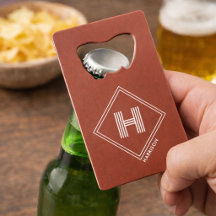 Bottle Opener | Stylish Geometric Initial Monogram