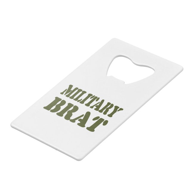 ABREBOTELLAS DE TARJETA DE CRÉDITO BRAT MILITAR (Ángulo frontal)
