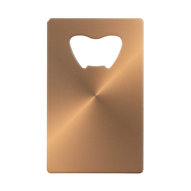 Abrebotellas De Tarjeta De Crédito Brillo de cobre (Reverso)