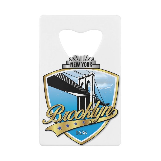 Abrebotellas De Tarjeta De Crédito Brooklyn Design Gold (Anverso)