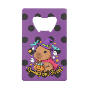 Abrebotellas De Tarjeta De Crédito Bruja Capybara Espeluznante pero Dulce Halloween