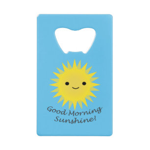 Abrebotellas De Tarjeta De Crédito Buenos días Sunshine Kawaii Sun