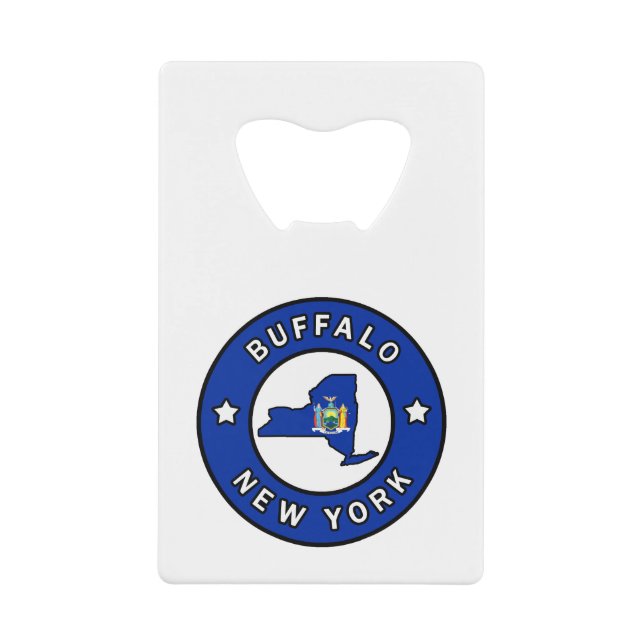 Abrebotellas De Tarjeta De Crédito Buffalo Nueva York (Anverso)