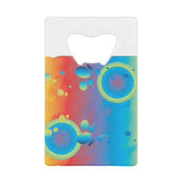 ABREBOTELLAS DE TARJETA DE CRÉDITO BURBUJAS COLORIDAS