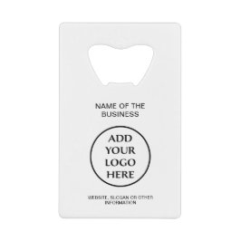 Abrebotellas De Tarjeta De Crédito Business Company Corporate Professional Tu Logotip