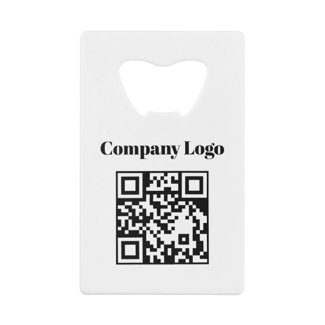Abrebotellas De Tarjeta De Crédito Business Logo QR Code Company Credit Card Design (Anverso)