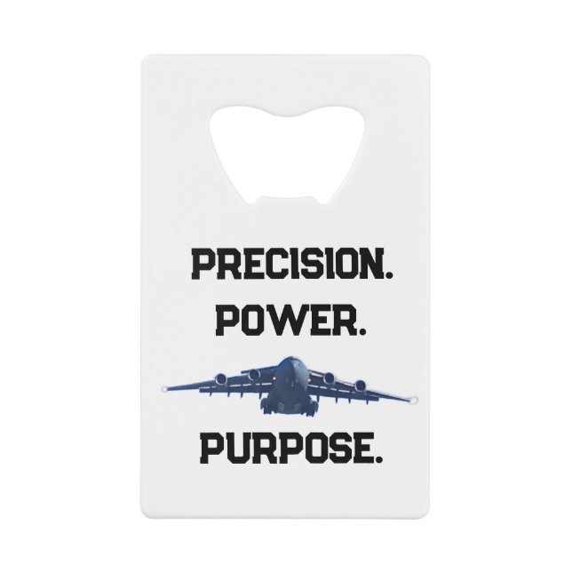 ABREBOTELLAS DE TARJETA DE CRÉDITO C-17 GLOBEMASTER PRECISION POWER PURPOSE (Anverso)