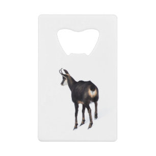 Abrebotellas De Tarjeta De Crédito Cabra alpina de montaña Chamois minimalista en la