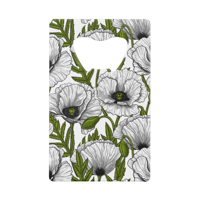 Abrebotellas De Tarjeta De Crédito Cachorros blancos sobre blanco (Anverso)