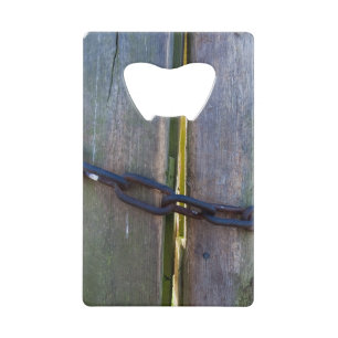 Abrebotellas De Tarjeta De Crédito Cadena de madera