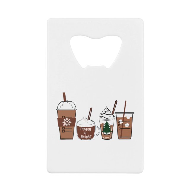 Abrebotellas De Tarjeta De Crédito Café de navidades (Anverso)