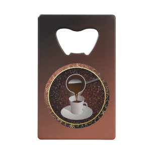 Abrebotellas De Tarjeta De Crédito Café turco