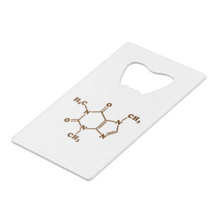 Abrebotellas De Tarjeta De Crédito Cafeína Café Fórmula Química Molecular