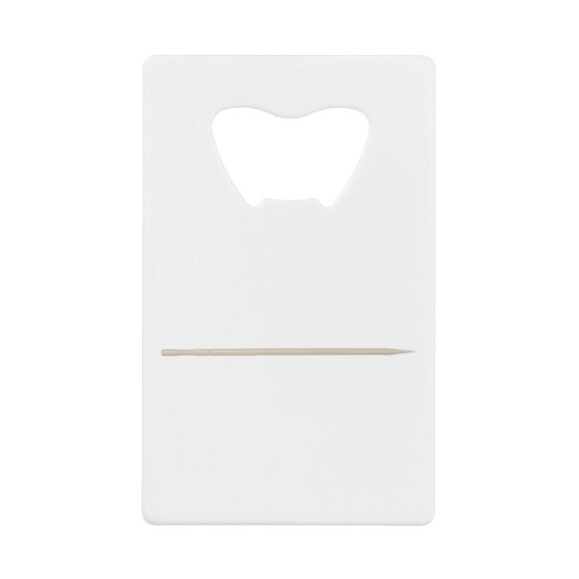 Abrebotellas De Tarjeta De Crédito Cajón de dientes de madera (Anverso)