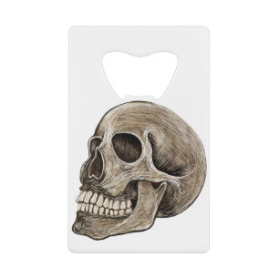 Abrebotellas De Tarjeta De Crédito Calavera humana
