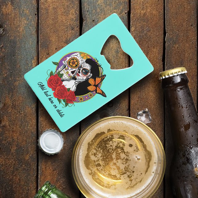 Abrebotellas De Tarjeta De Crédito Calaveras de azúcar Art Nouveau (Subido por el creador)