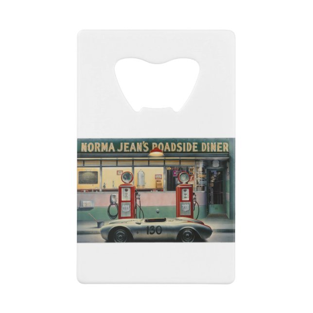 Abrebotellas De Tarjeta De Crédito Calendario Girl.tif de la carretera del destino (Anverso)