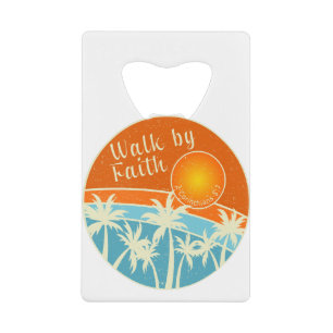 Abrebotellas De Tarjeta De Crédito Caminar por Faith Christian Design