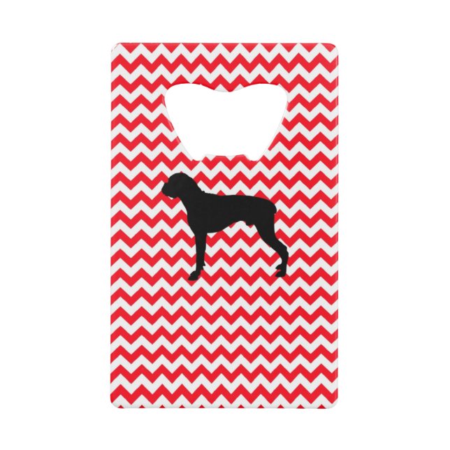 Abrebotellas De Tarjeta De Crédito Camión Rojo Chevron Con Boxer (Anverso)