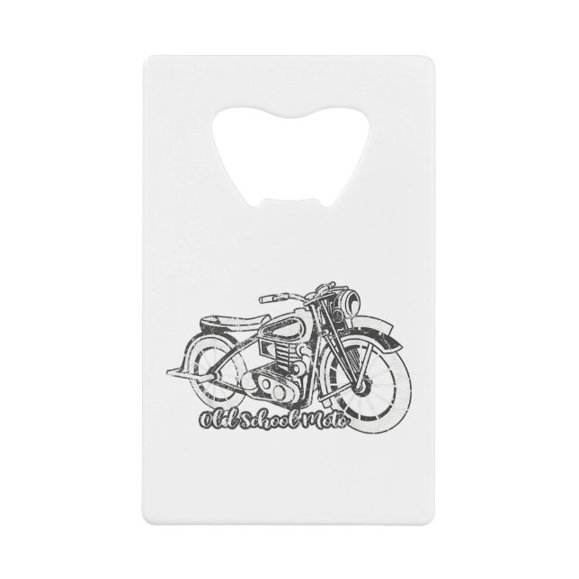 Abrebotellas De Tarjeta De Crédito Camisa de motocicleta de época (Anverso)