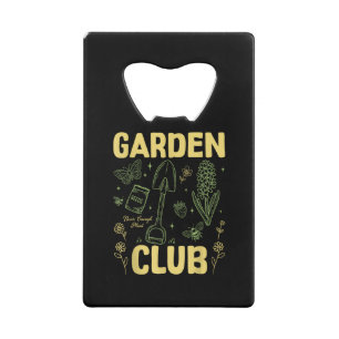 Abrebotellas De Tarjeta De Crédito Camiseta Retro Divertida Club de Jardín Amante de 