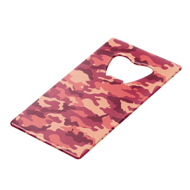 ABREBOTELLAS DE TARJETA DE CRÉDITO CAMO MARTIANO DESERTO / PATRÓN DE DAZZLE CAMOUFLAG (Ángulo frontal)