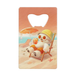 Abrebotellas De Tarjeta De Crédito Canto sonriente - Modo playa activado