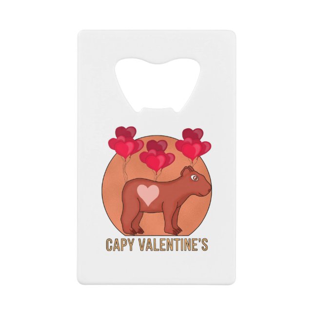Abrebotellas De Tarjeta De Crédito Capy Valentine (Anverso)