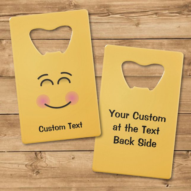 Abrebotellas De Tarjeta De Crédito Cara Sonriente con Ojos Sonrientes (Subido por el creador)