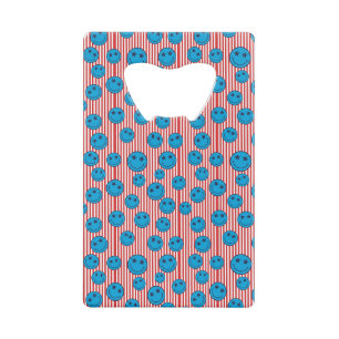 Abrebotellas De Tarjeta De Crédito Cara sonriente retro patriota
