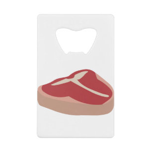 Abrebotellas De Tarjeta De Crédito Carne Acero crudo Carne Proteína fresca Corteza de