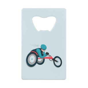 Abrebotellas De Tarjeta De Crédito Carreras en silla de ruedas