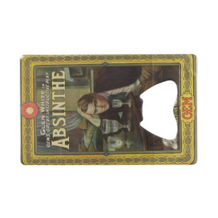 Abrebotellas De Tarjeta De Crédito cartel de absenta vintage anuncio de juego antiguo