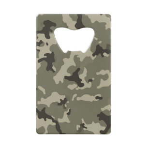 Abrebotellas De Tarjeta De Crédito Cartera delgada de camuflaje verde silenciada táct
