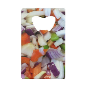 Abrebotellas De Tarjeta De Crédito Cebollas y pimientos