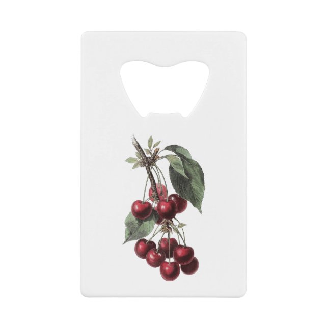 ABREBOTELLAS DE TARJETA DE CRÉDITO CEREZA RETRO (Anverso)