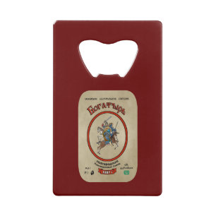 Abrebotellas De Tarjeta De Crédito Cerveza Bogatyr rusa