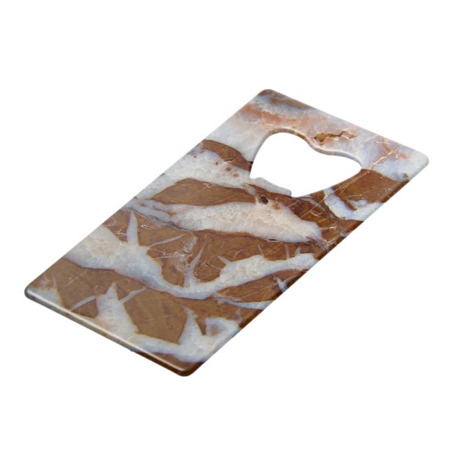 Abrebotellas De Tarjeta De Crédito Chert con venas de cuarzo (Ángulo frontal)