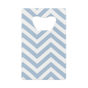 Abrebotellas De Tarjeta De Crédito Chevron texturizado Grunge azul claro
