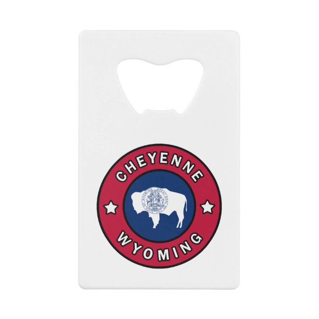 Abrebotellas De Tarjeta De Crédito Cheyenne Wyoming (Anverso)
