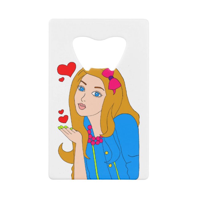 Abrebotellas De Tarjeta De Crédito chica bonito (Anverso)