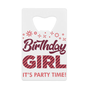 Abrebotellas De Tarjeta De Crédito Chica de cumpleaños Fiesta Princesa Chicas de la C