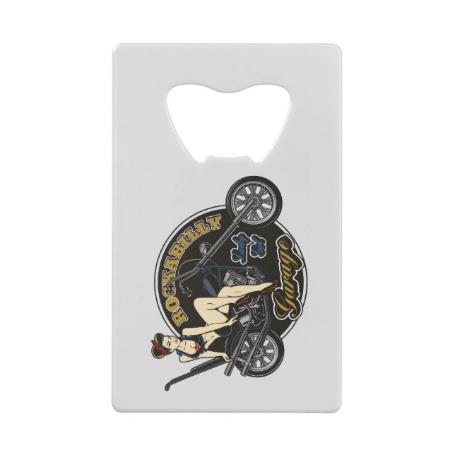 Abrebotellas De Tarjeta De Crédito Chica Pinup (Reverso)