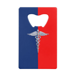 Abrebotellas De Tarjeta De Crédito Chrome como Caduceus Medical Symbol League Decor