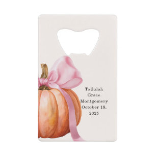 Abrebotellas De Tarjeta De Crédito Cinta de Baby Shower de calabaza pequeña - Salem r