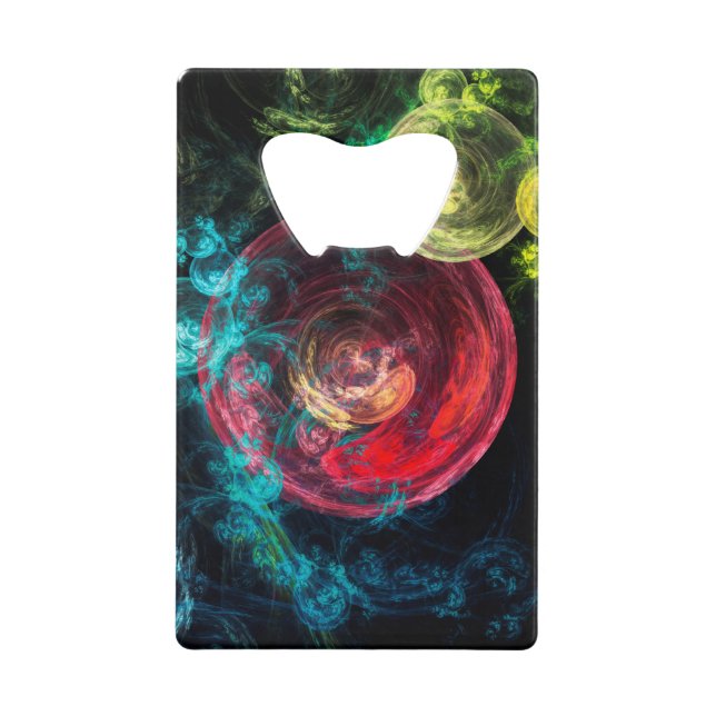 Abrebotellas De Tarjeta De Crédito Círculos de galaxia (Anverso)