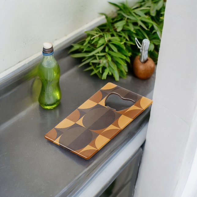 Abrebotellas De Tarjeta De Crédito Círculos marrones (Bottle Openers)