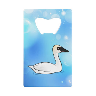 Abrebotellas De Tarjeta De Crédito Cisne de trompetista de Birdorable
