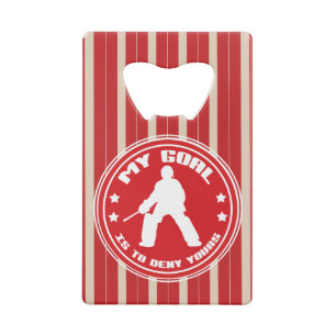 Abrebotellas De Tarjeta De Crédito Cita de arquero de hockey sobre hierba